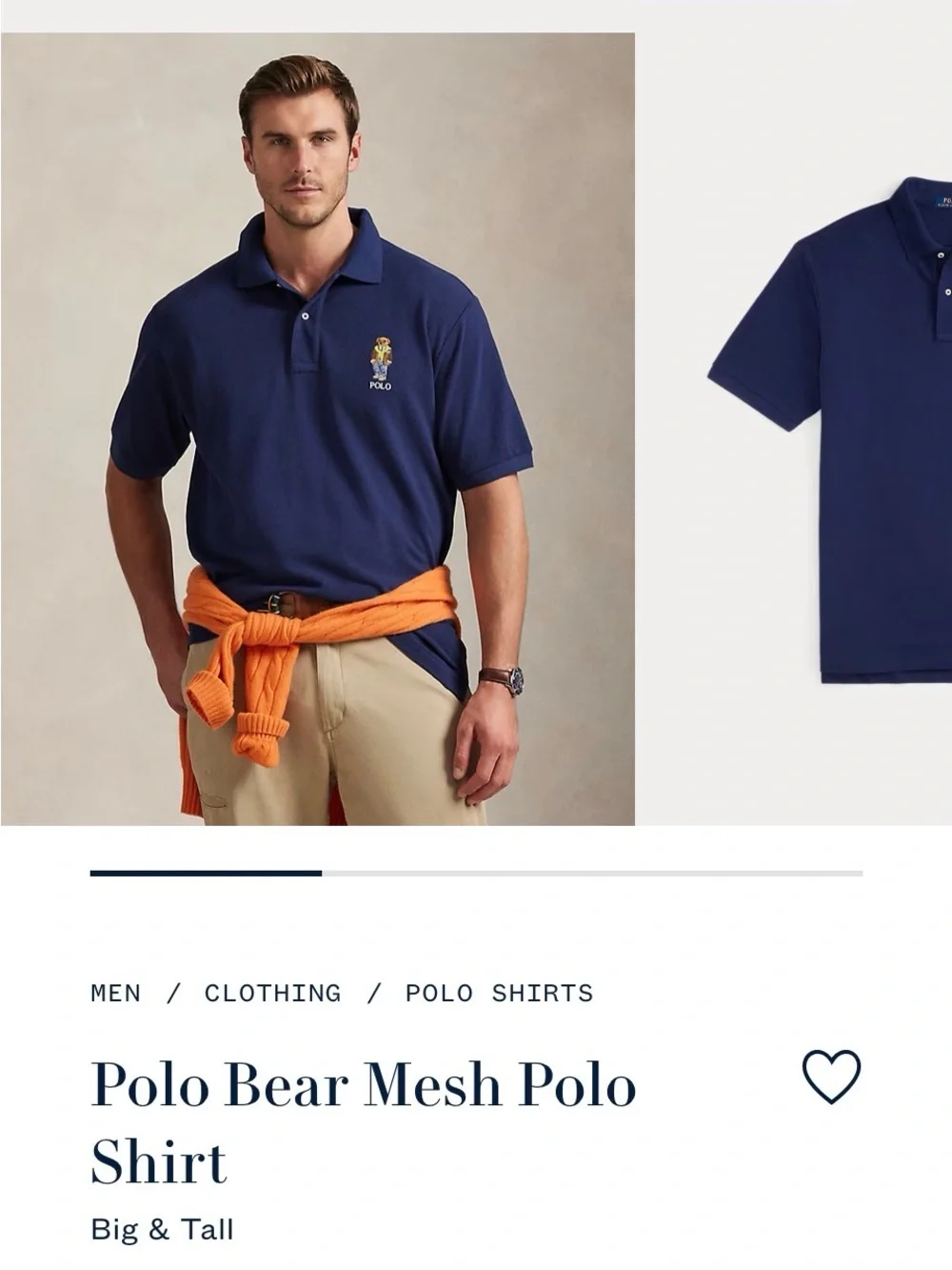 Ralph Lauren Navy Polo with Embroidered Bear